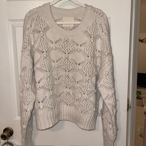 NWT Lucky Brand sweater XL cream off-white open weave - Picture 7 of 7